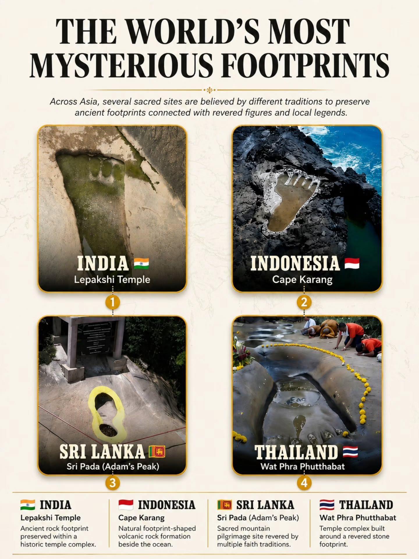 Exploring Sacred Footprints: Asia's Mysterious Sites