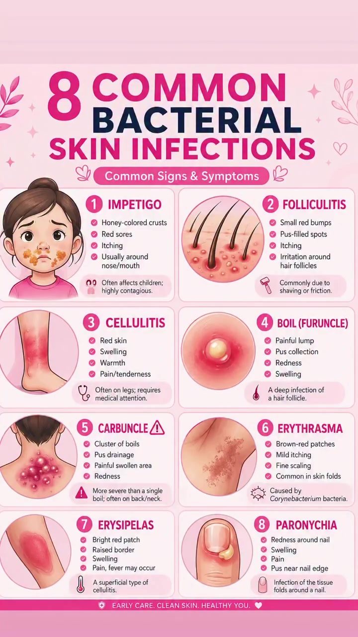 Learn the 8 Common Bacterial Skin Infections and Early Symptoms
