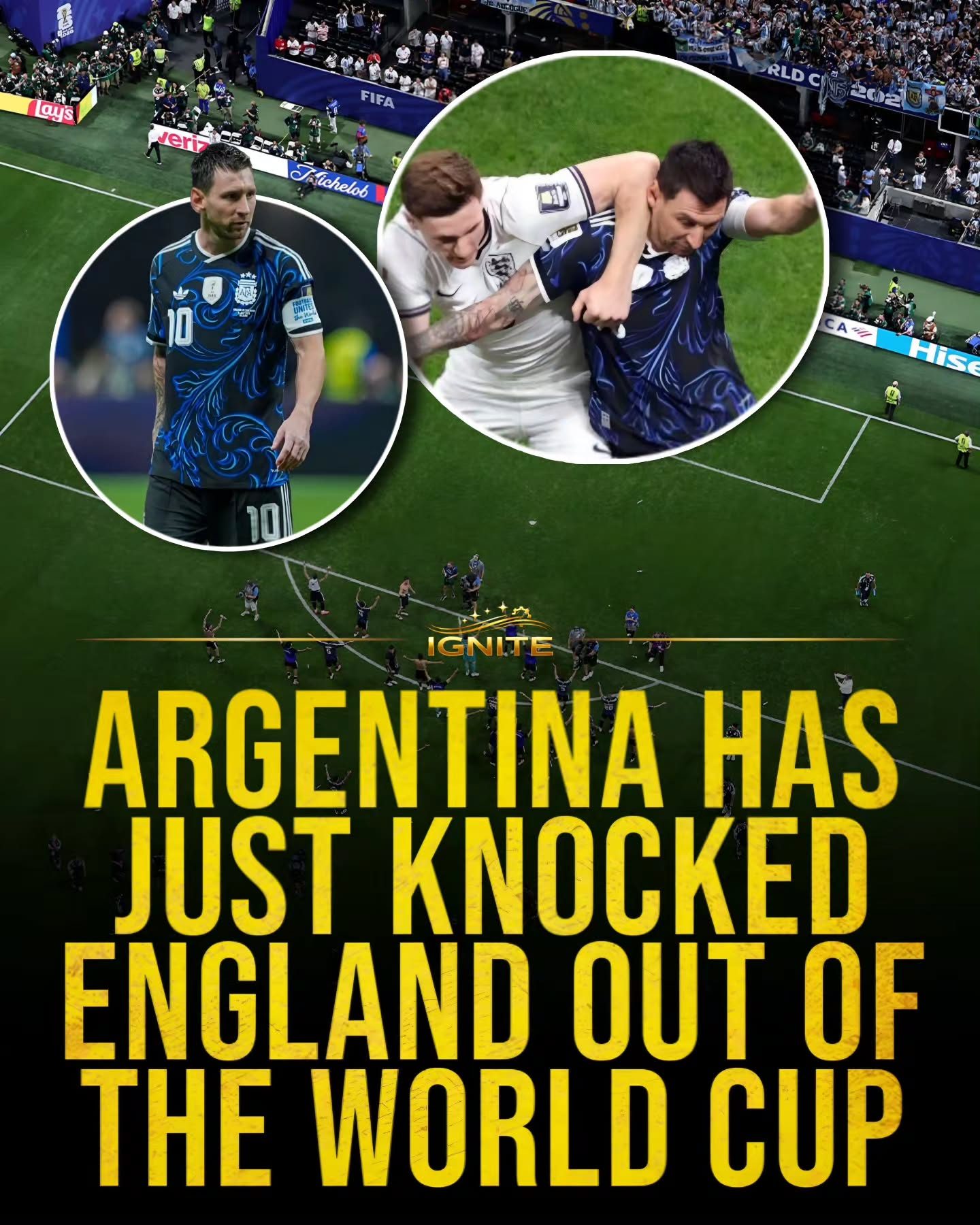 Argentina's Victory: Lionel Messi & Team Celebrate World Cup Win Over England