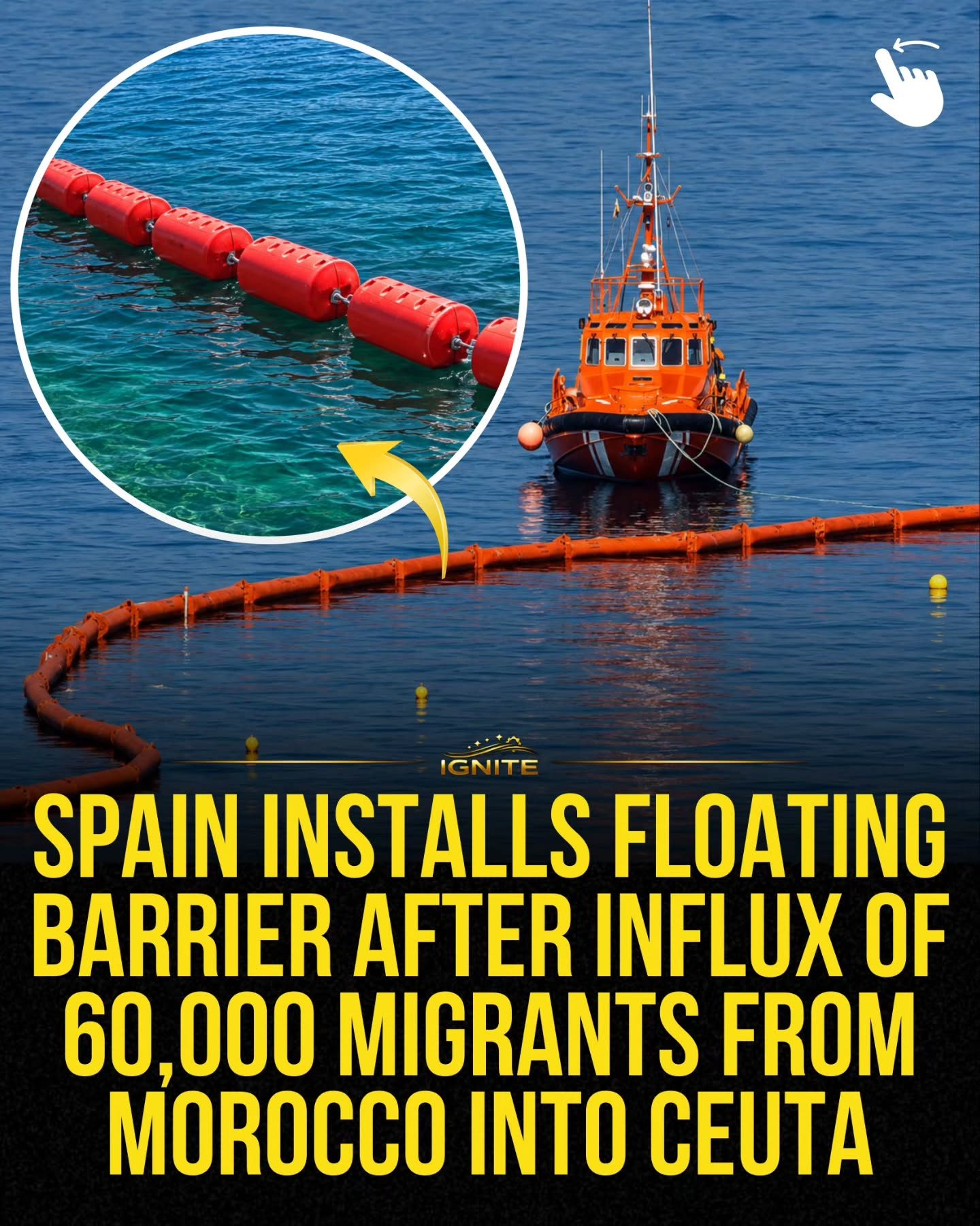 Spain's Response to Migration: Floating Barrier Near Ceuta